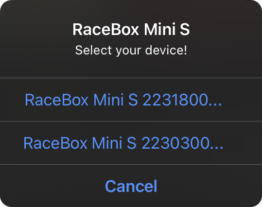 racebox device list